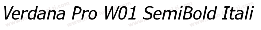 Verdana Pro W01 SemiBold Italic字体转换